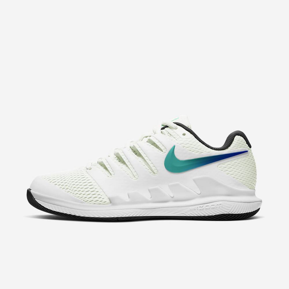 Chaussure De Tennis Nike NikeCourt Air Zoom Vapor X Blanche 8306-457 Summit White/Black/Electro Green/White Femme | YTB-27664164